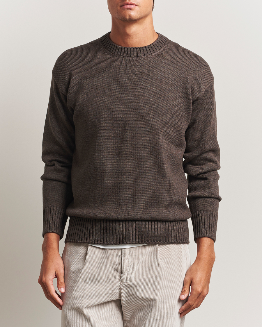 マーカ BIG CREW-NECK angola sheep pile ニット HAU（ハウ）｜knit tops 