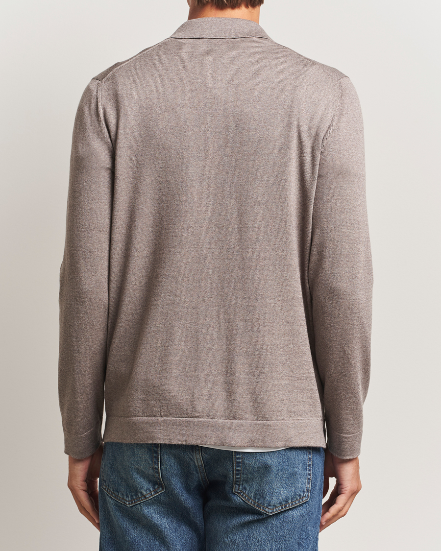 Men | Sweaters & Knitwear | Gran Sasso | Wool Knitted Cardigan Beige Melange