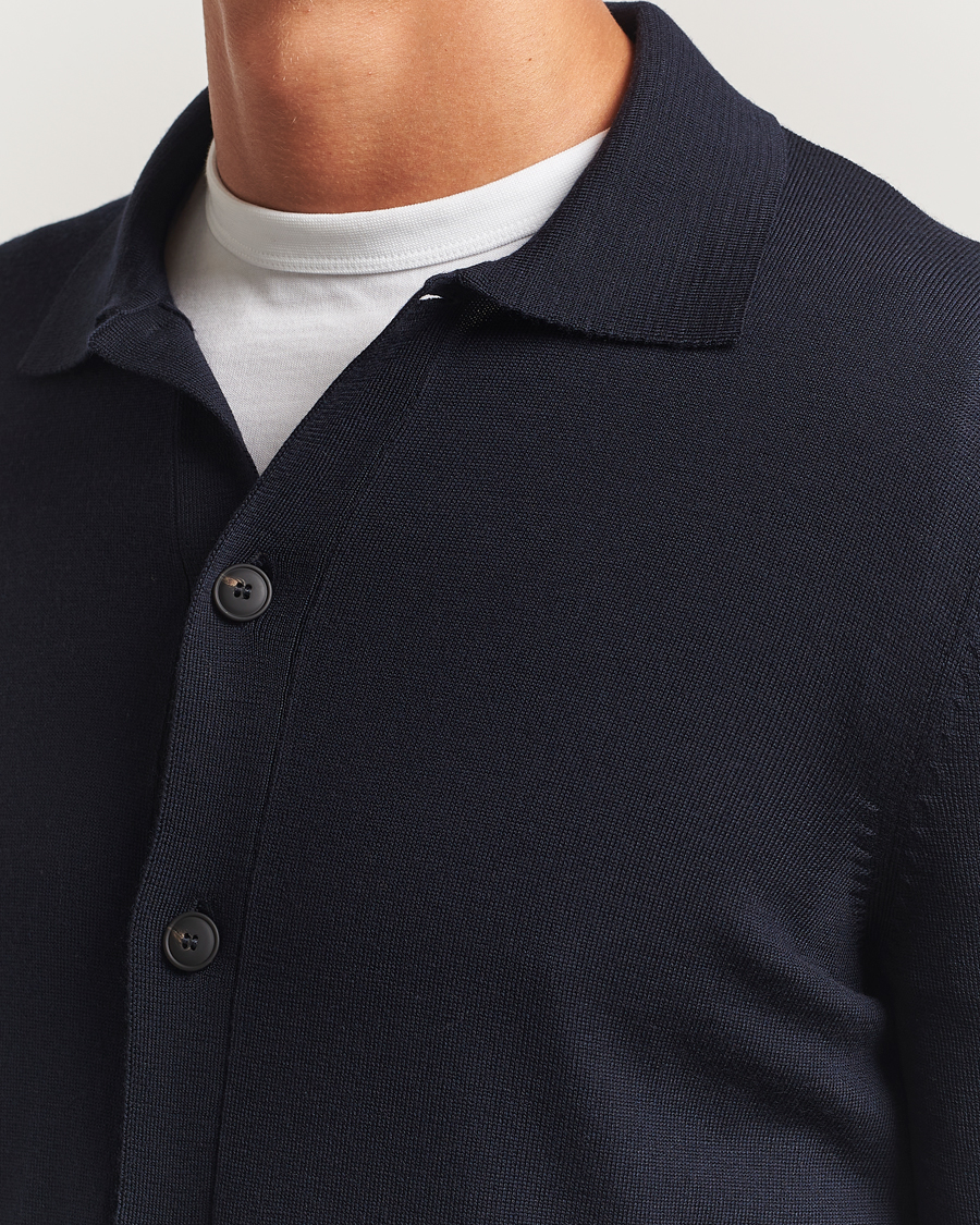 Men | Sweaters & Knitwear | Gran Sasso | Wool Knitted Cardigan Navy