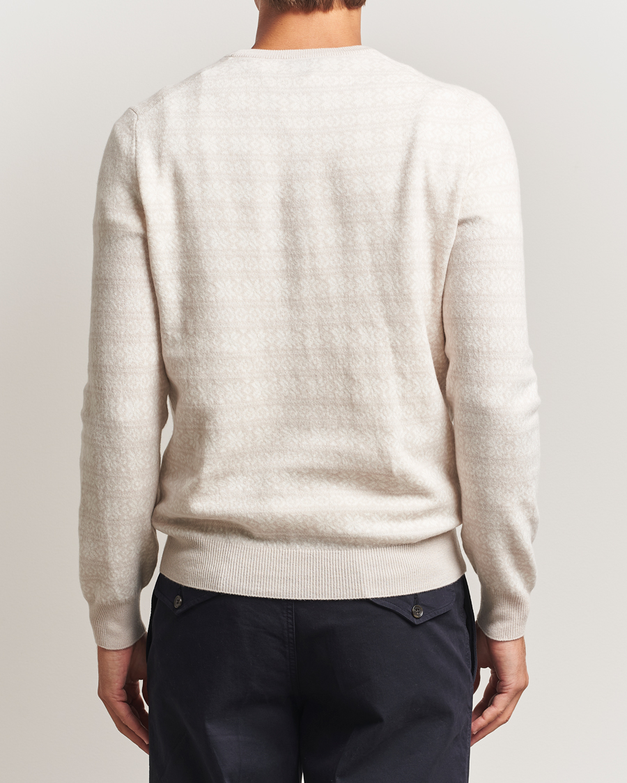 Men | Sweaters & Knitwear | Gran Sasso | Wool/Cashmere Fairisle Sweater Beige Melange