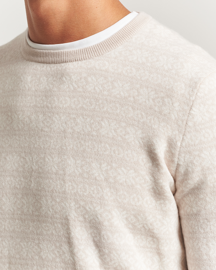 Men | Sweaters & Knitwear | Gran Sasso | Wool/Cashmere Fairisle Sweater Beige Melange