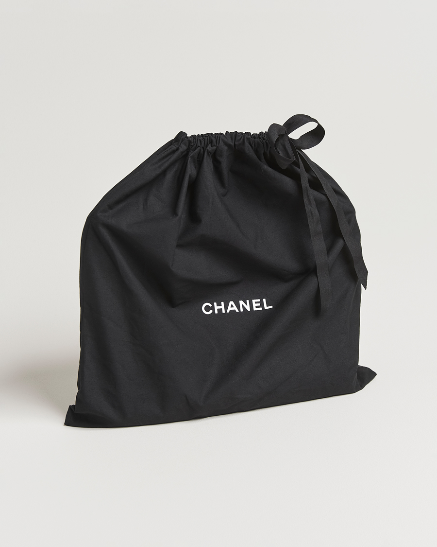 Men | Chanel Pre-Owned Chain Tote Bag Black | Chanel Pre-Owned | Chain Tote Bag Black