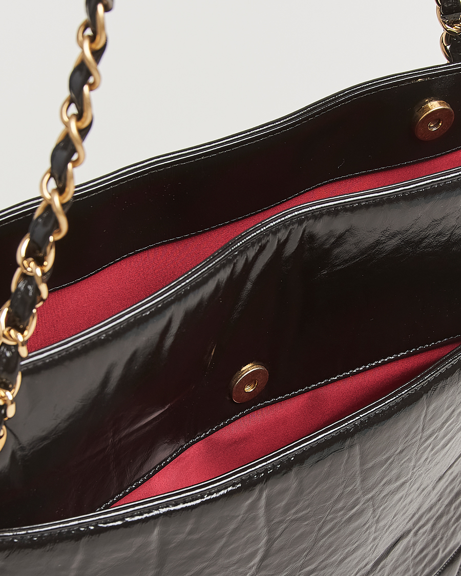 Men | Chanel Pre-Owned Chain Tote Bag Black | Chanel Pre-Owned | Chain Tote Bag Black