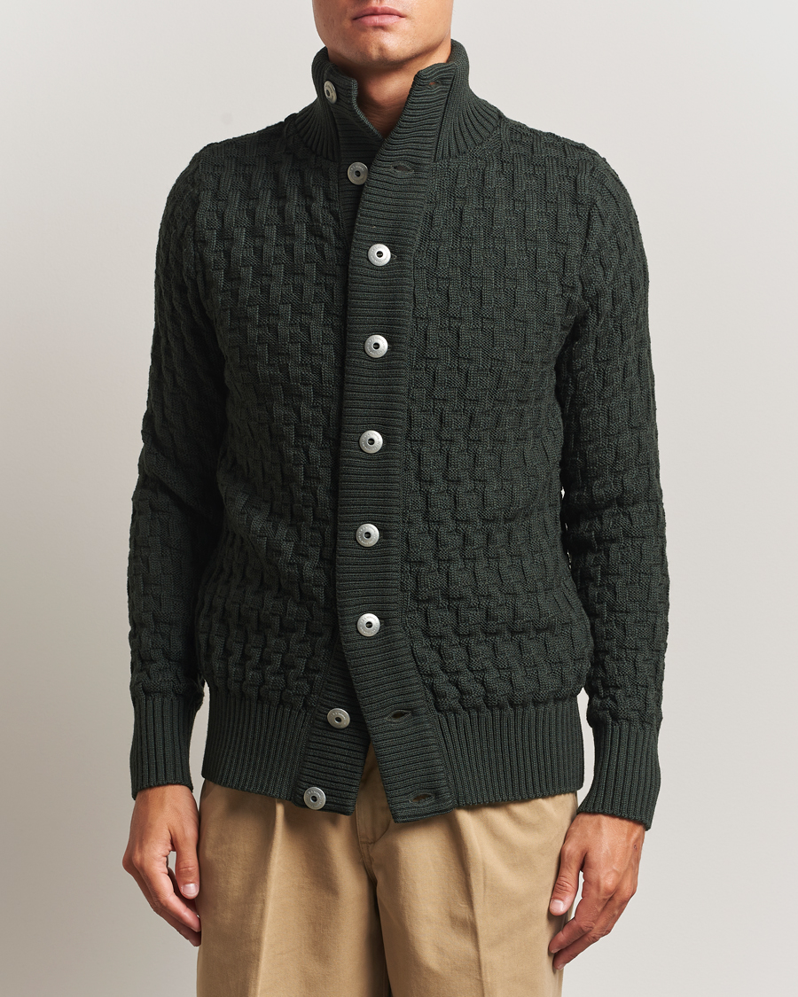 KENZO Boke Flower Crest Cardigan Beige at CareOfCarl.com