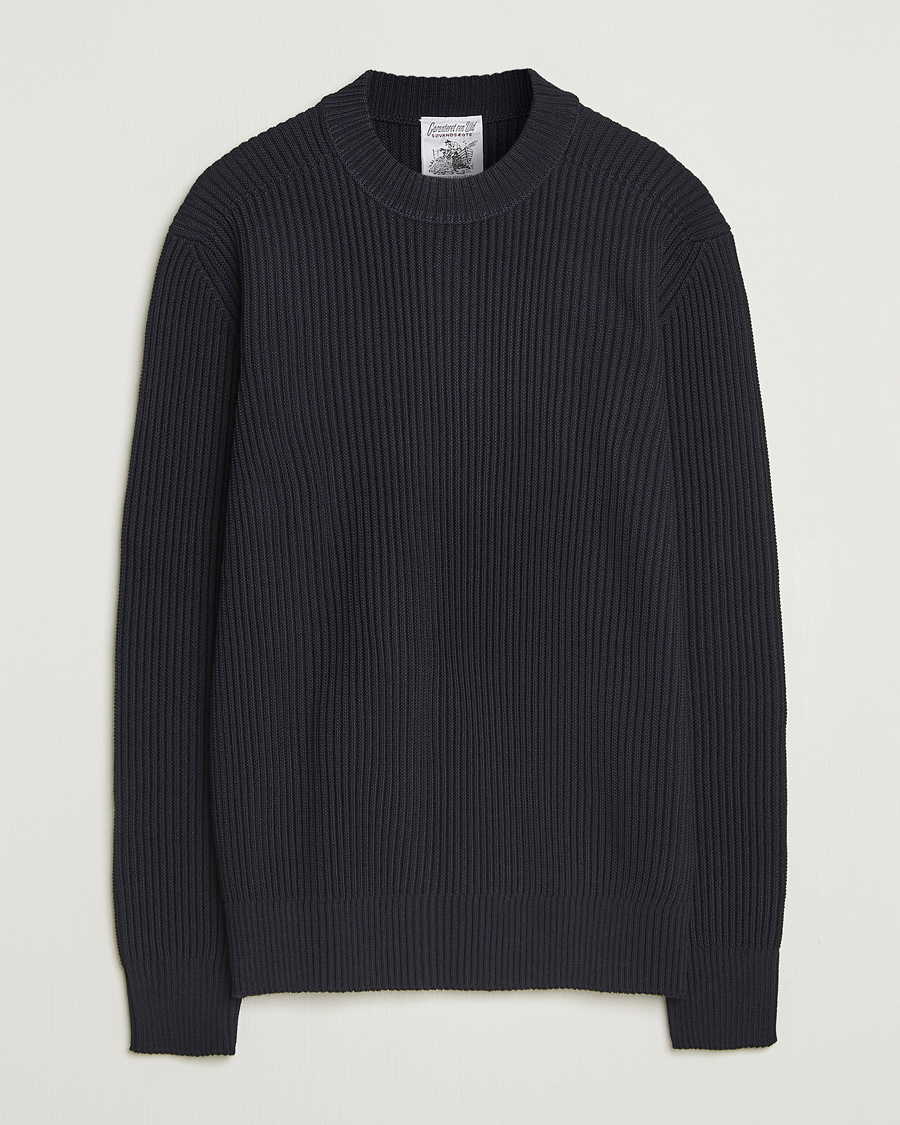 Men | Sweaters & Knitwear | S.N.S. Herning | Fender Wool Crew Neck Navy