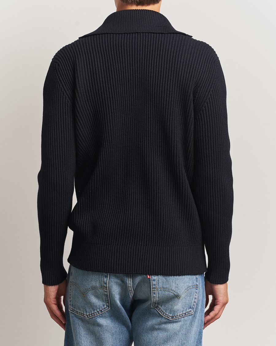 Men | Sweaters & Knitwear | S.N.S. Herning | Fender Wool Half-Zip Navy