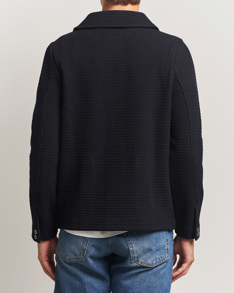 Men | Sweaters & Knitwear | S.N.S. Herning | Wool Chore Jacket Navy