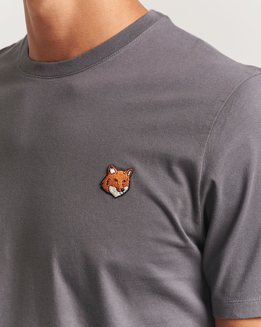 Men | T-Shirts | Maison Kitsuné | Fox Head T-Shirt Charcoal