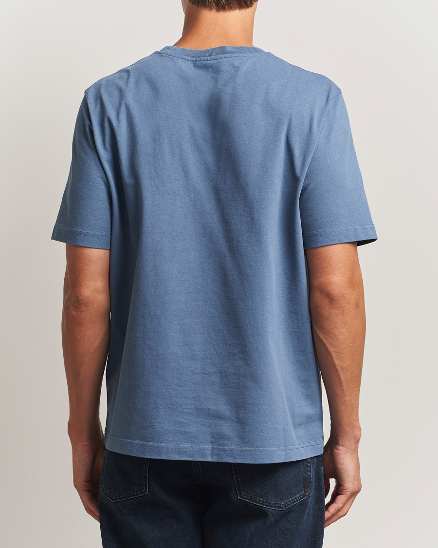Men | T-Shirts | Maison Kitsuné | Grey Fox Head T-Shirt Seine Blue