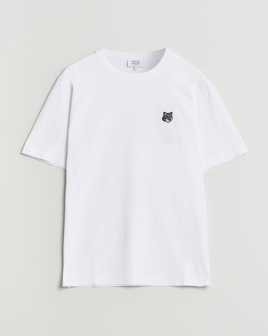Maison Kitsuné Grey Fox Head T-Shirt White at CareOfCarl.com