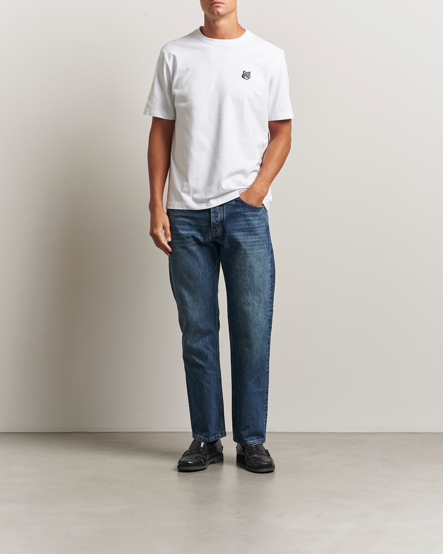 Men | T-Shirts | Maison Kitsuné | Grey Fox Head T-Shirt White