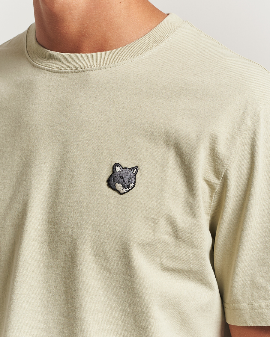 Men | T-Shirts | Maison Kitsuné | Grey Fox Head T-Shirt Stone Beige