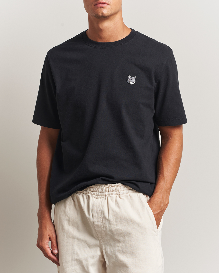 Maison Kitsuné Grey Fox Head T-Shirt Black at CareOfCarl.com
