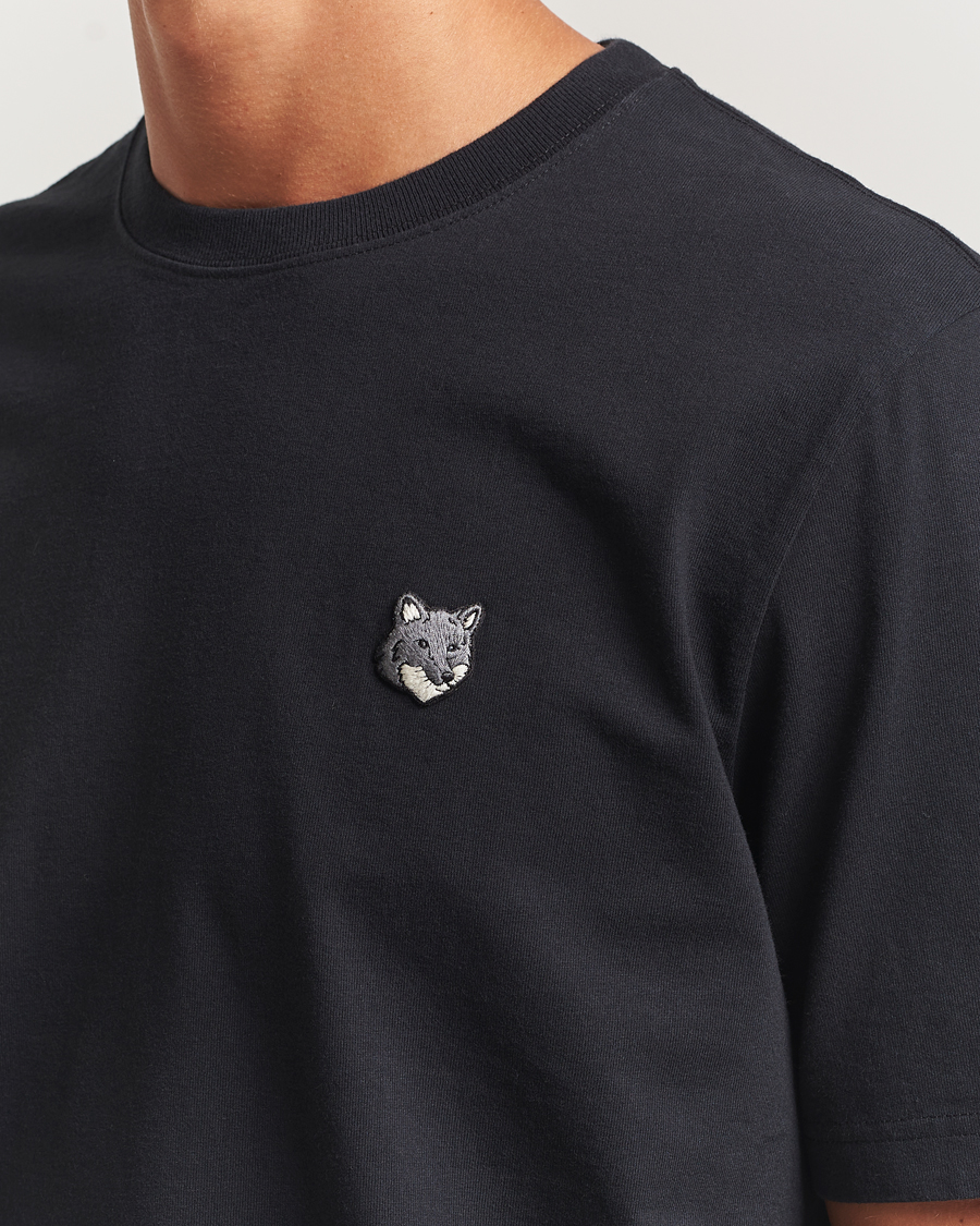 Men | T-Shirts | Maison Kitsuné | Grey Fox Head T-Shirt Black