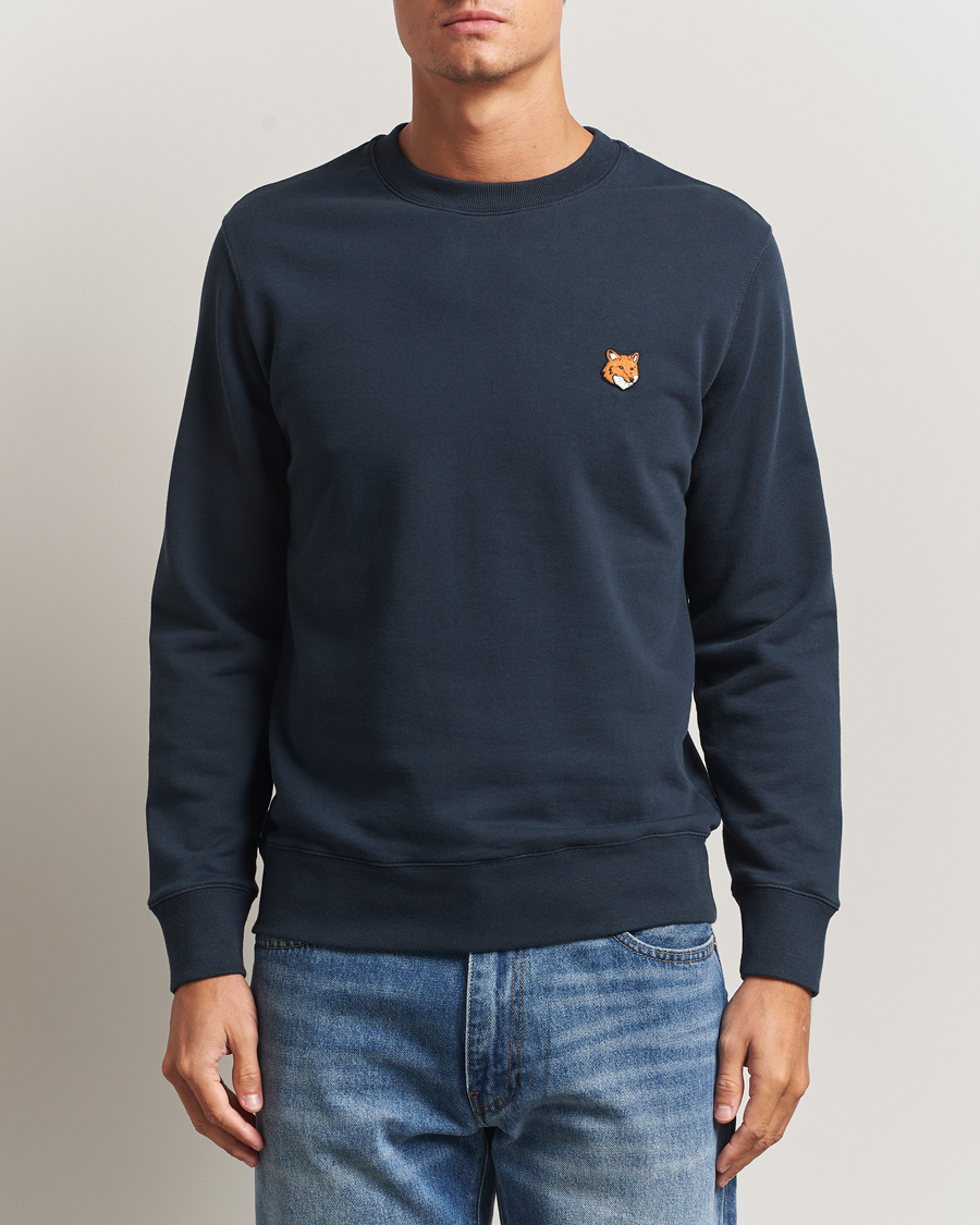 Men | Sweaters & Knitwear | Maison Kitsuné | Fox Head Sweatshirt Classic Navy