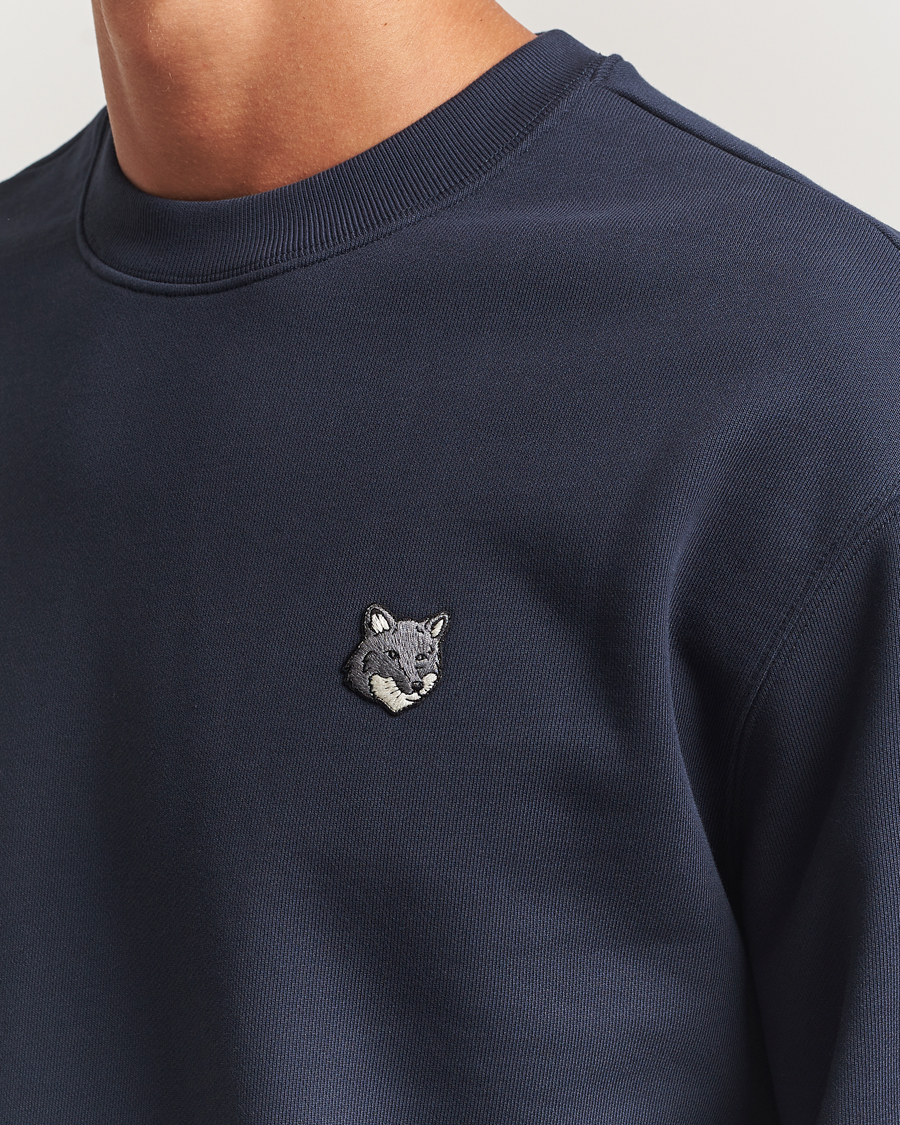 Men | Sweaters & Knitwear | Maison Kitsuné | Grey Fox Head Sweatshirt Classic Navy