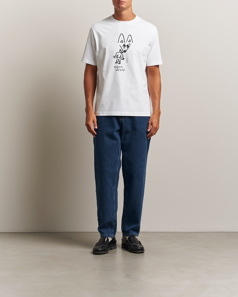 Men | T-Shirts | Maison Kitsuné | Party Fox T-Shirt White