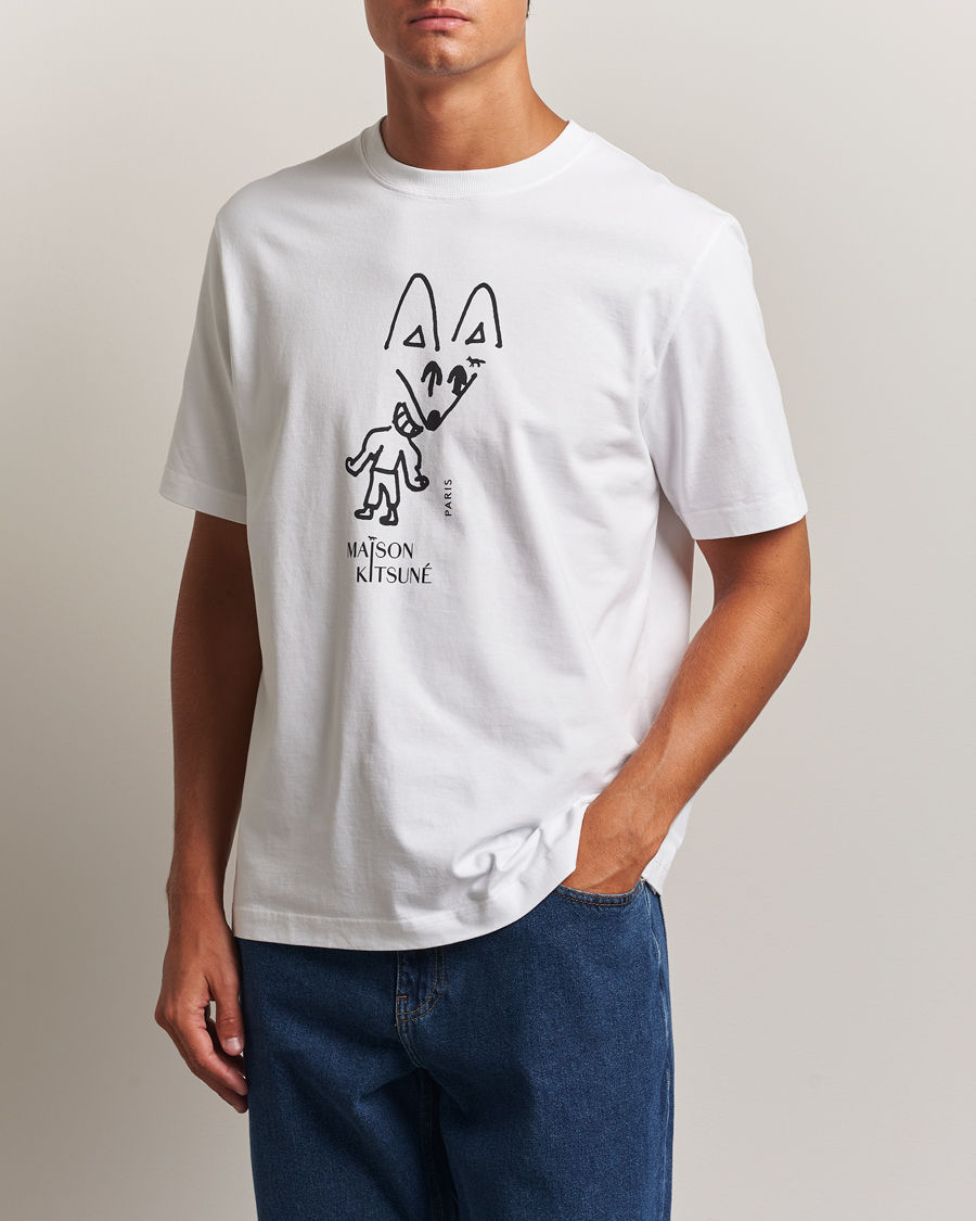 Men | T-Shirts | Maison Kitsuné | Party Fox T-Shirt White
