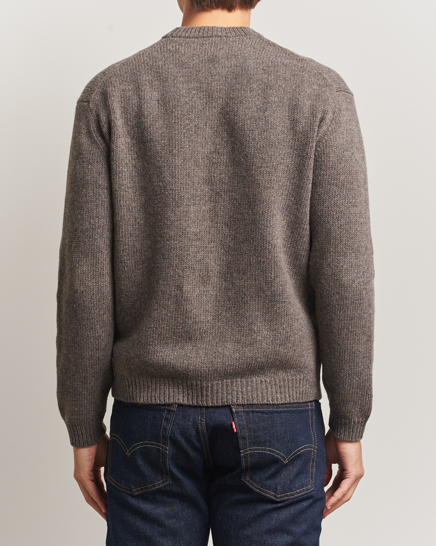 Maison Kitsuné Dressed Fox Wool Knitted Sweater Dark Grey Melange