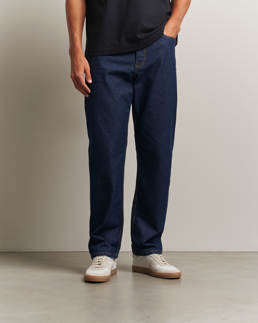 Men | Jeans | Maison Kitsuné | Straight Fit Japanese Denim Jeans Indigo