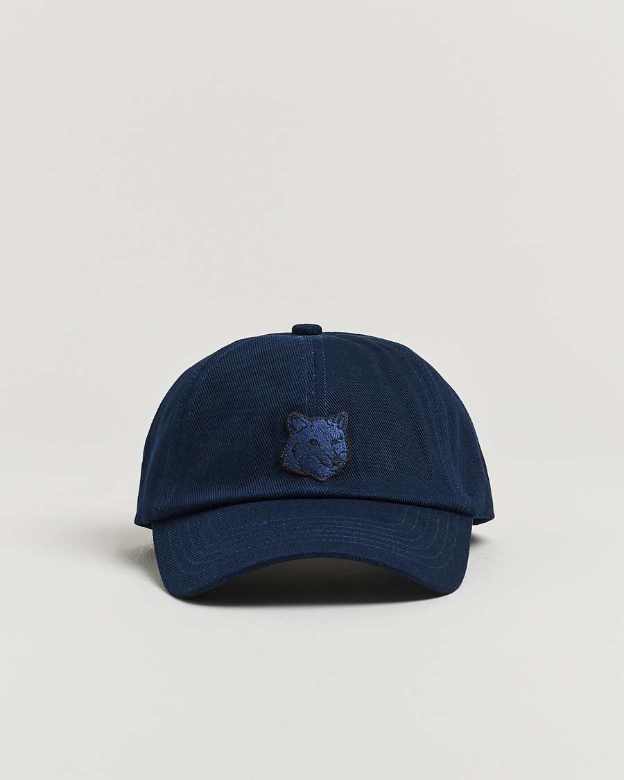 Maison Kitsuné Tonal Fox Head Cap Classic Navy at CareOfCarl.com