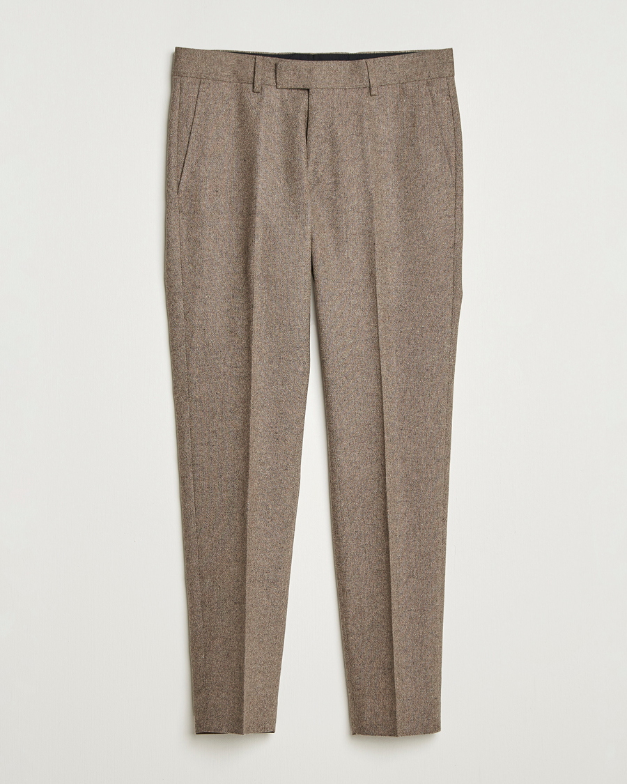 Men | Trousers | Tiger of Sweden | Tenuta Brushed Wool Trousers Burlywood