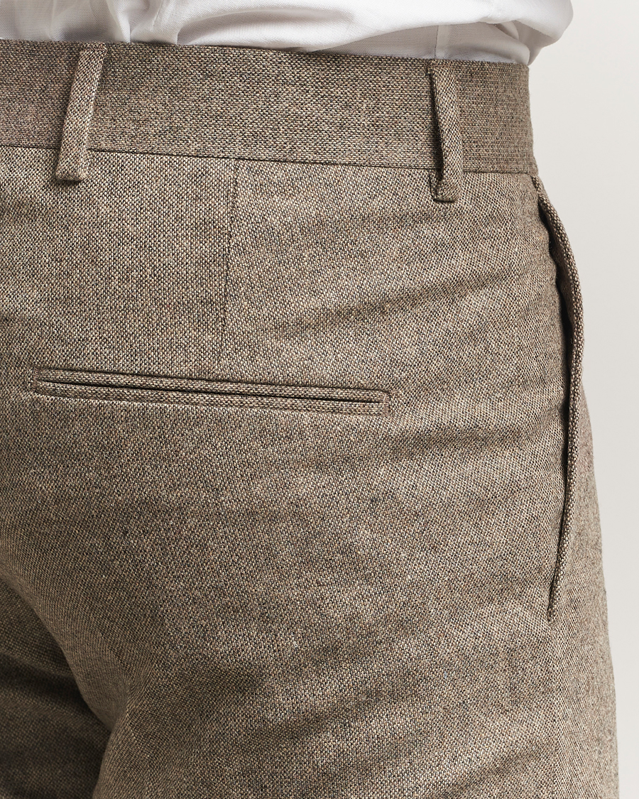 Men | Trousers | Tiger of Sweden | Tenuta Brushed Wool Trousers Burlywood