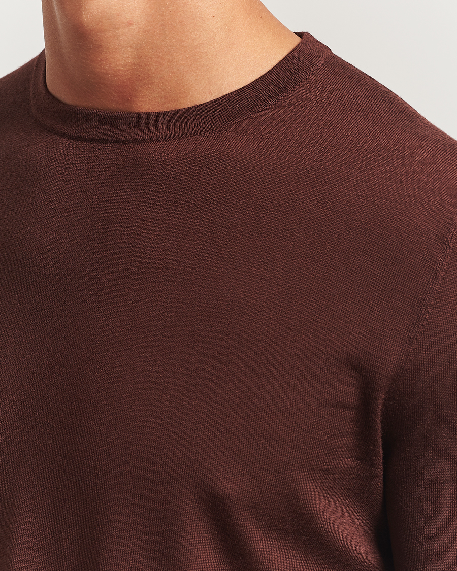 Men | Sweaters & Knitwear | Tiger of Sweden | Connor Extra Fine Merino Crew Neck Pullover Pure Decadence