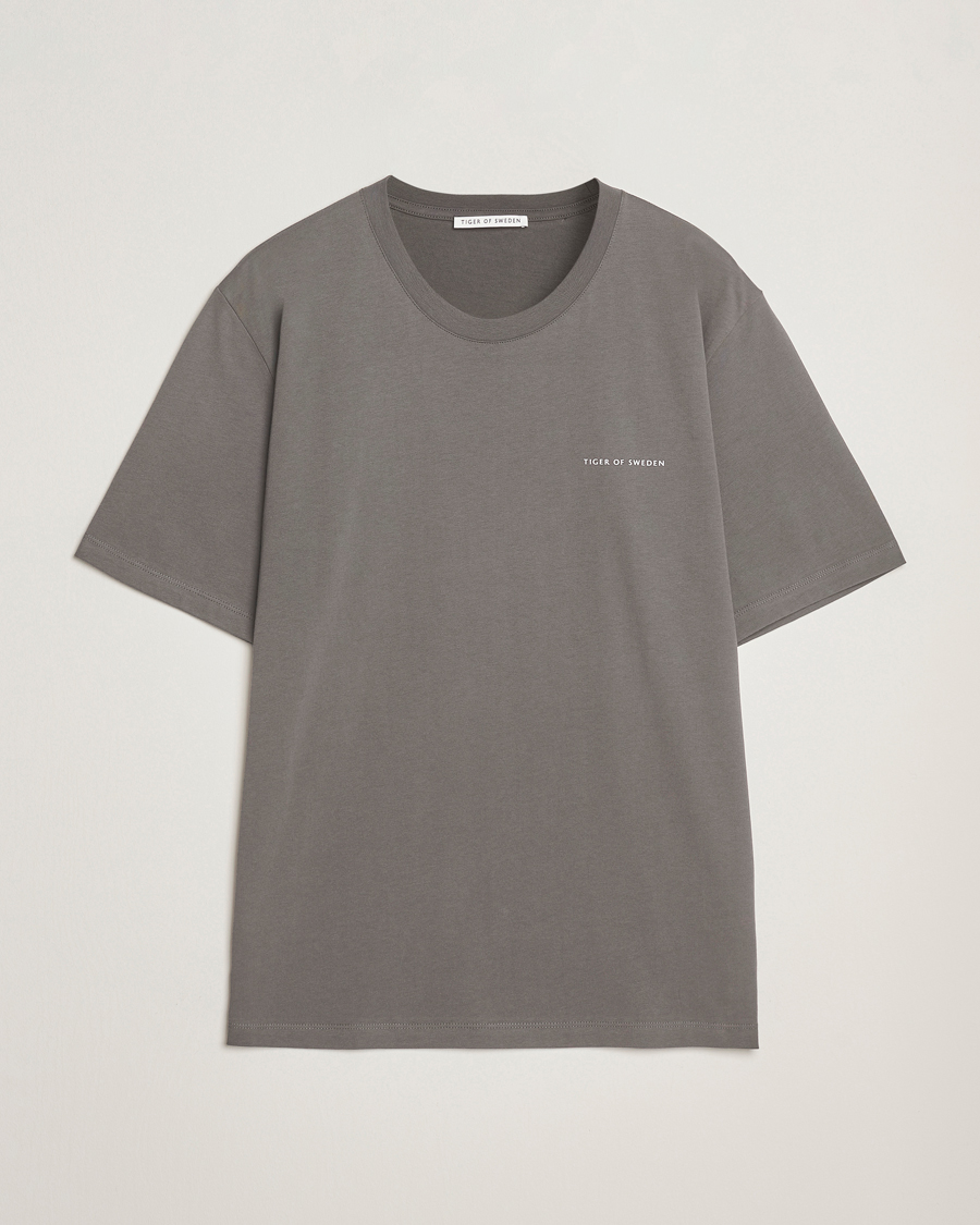 Men | T-Shirts | Tiger of Sweden | Pro Logo Crew Neck T-Shirt Silver