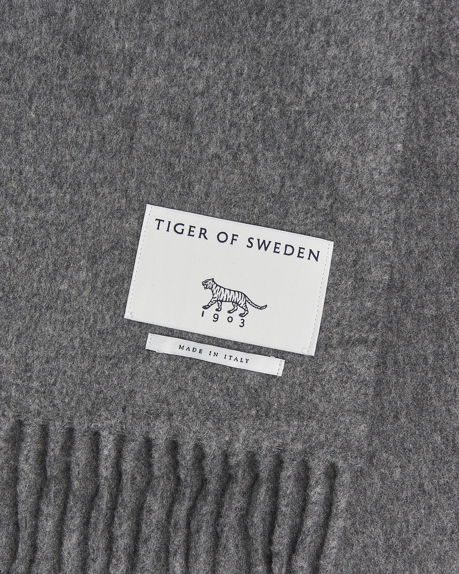 Men | Scarves | Tiger of Sweden | Sylan Wool Scarf Grey Melange