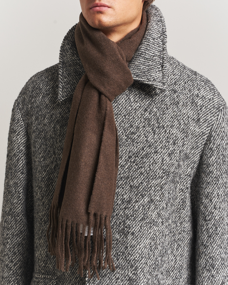 Men | Tiger of Sweden Sylan Wool Scarf Brown Olive | Tiger of Sweden | Sylan Wool Scarf Brown Olive