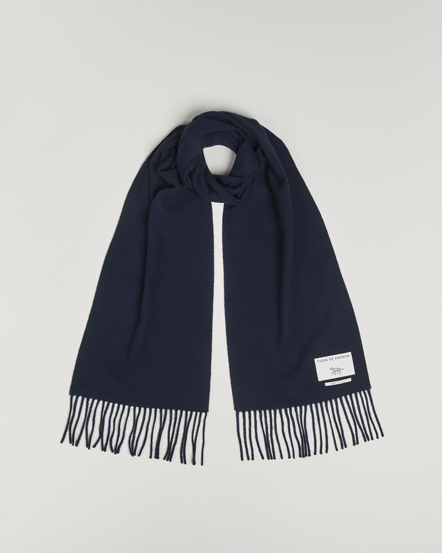 Men | Scarves | Tiger of Sweden | Sylan Wool Scarf Light Ink