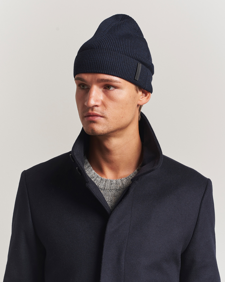 Men | Beanies | Tiger of Sweden | Caldu Wool Beanie Light Ink