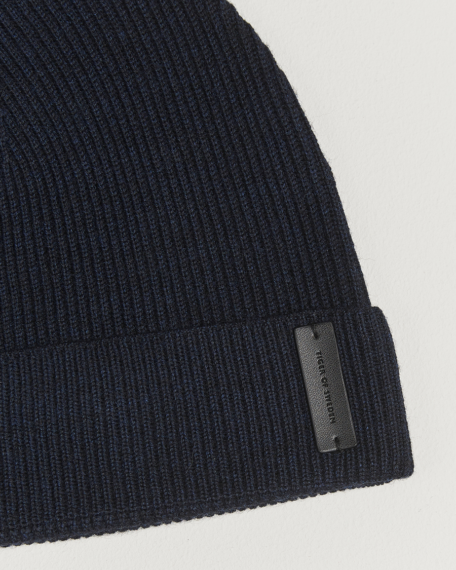 Men | Beanies | Tiger of Sweden | Caldu Wool Beanie Light Ink