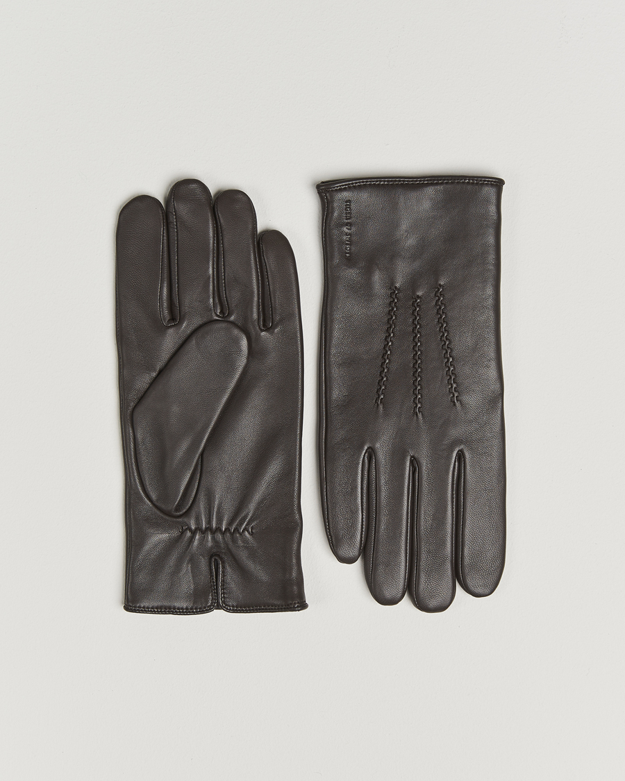 Men | Gloves | Tiger of Sweden | Garvin Leather Glove Dark Brown