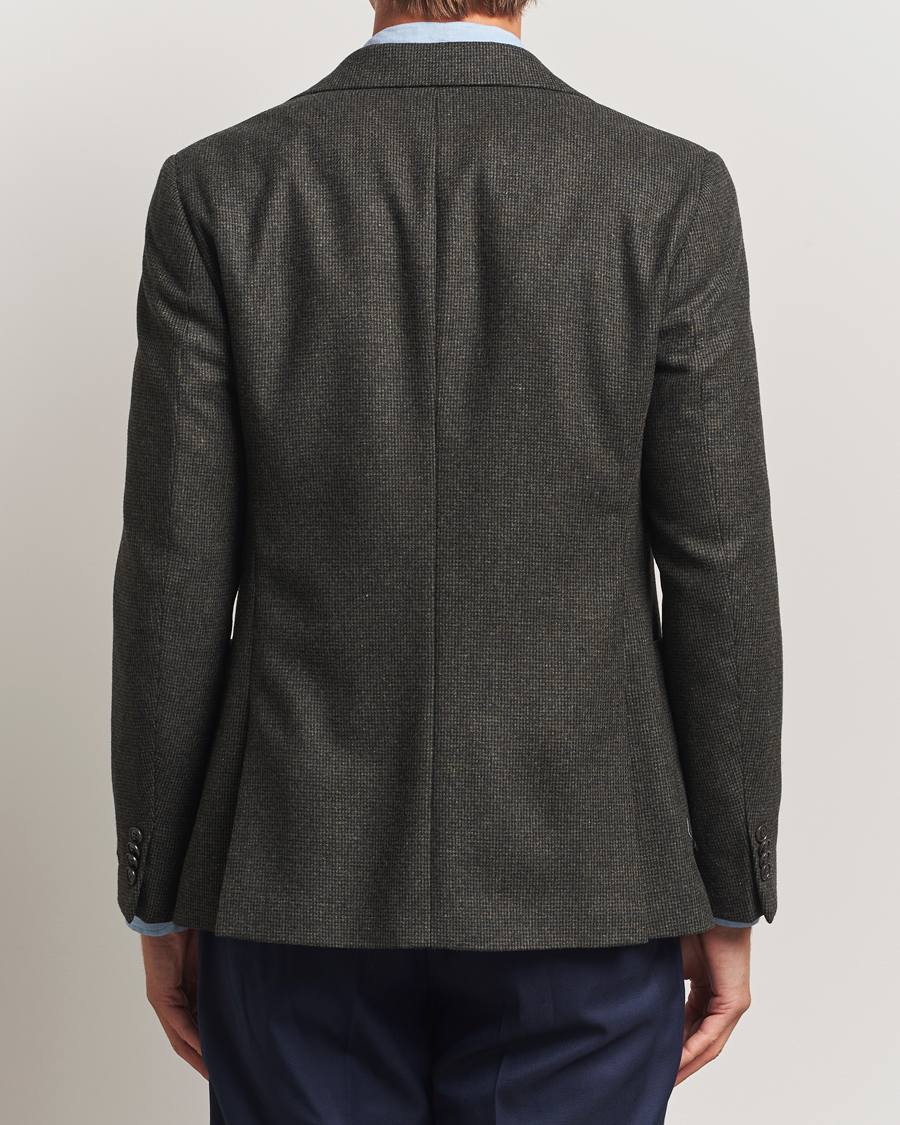 Men | Blazers | Tiger of Sweden | Easer Wool Pepita Blazer Midnight Green