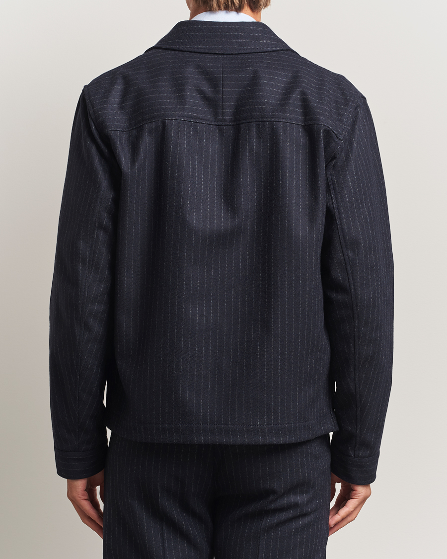 Men | Coats & Jackets | Tiger of Sweden | Barnaby Wool Pinstriped Jacket Blue Function