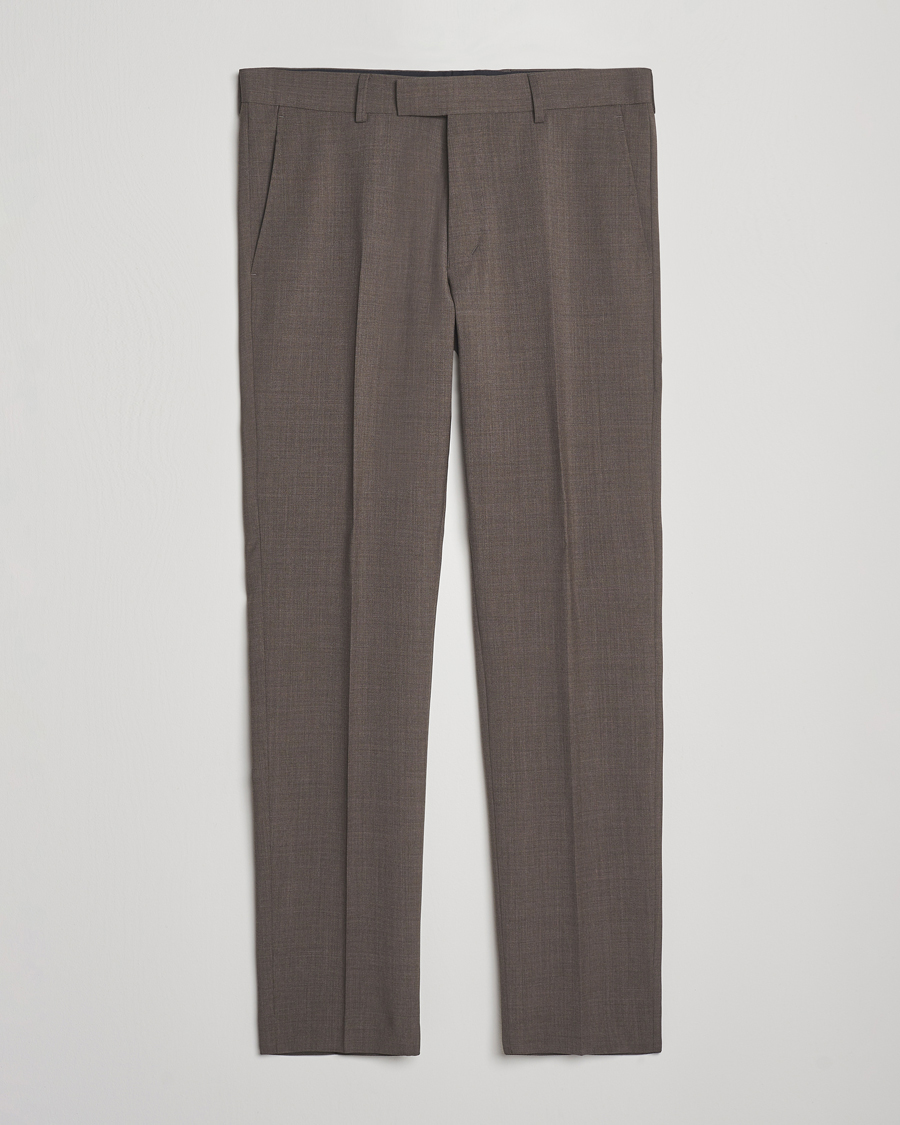 Men | Trousers | Tiger of Sweden | Tenuta Wool Suit Trousers Mud
