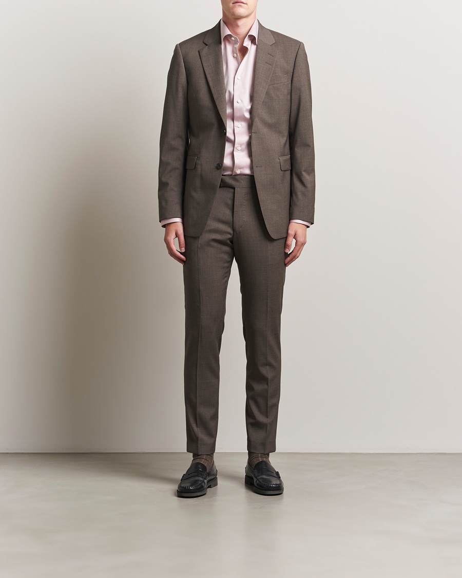 Men | Trousers | Tiger of Sweden | Tenuta Wool Suit Trousers Mud