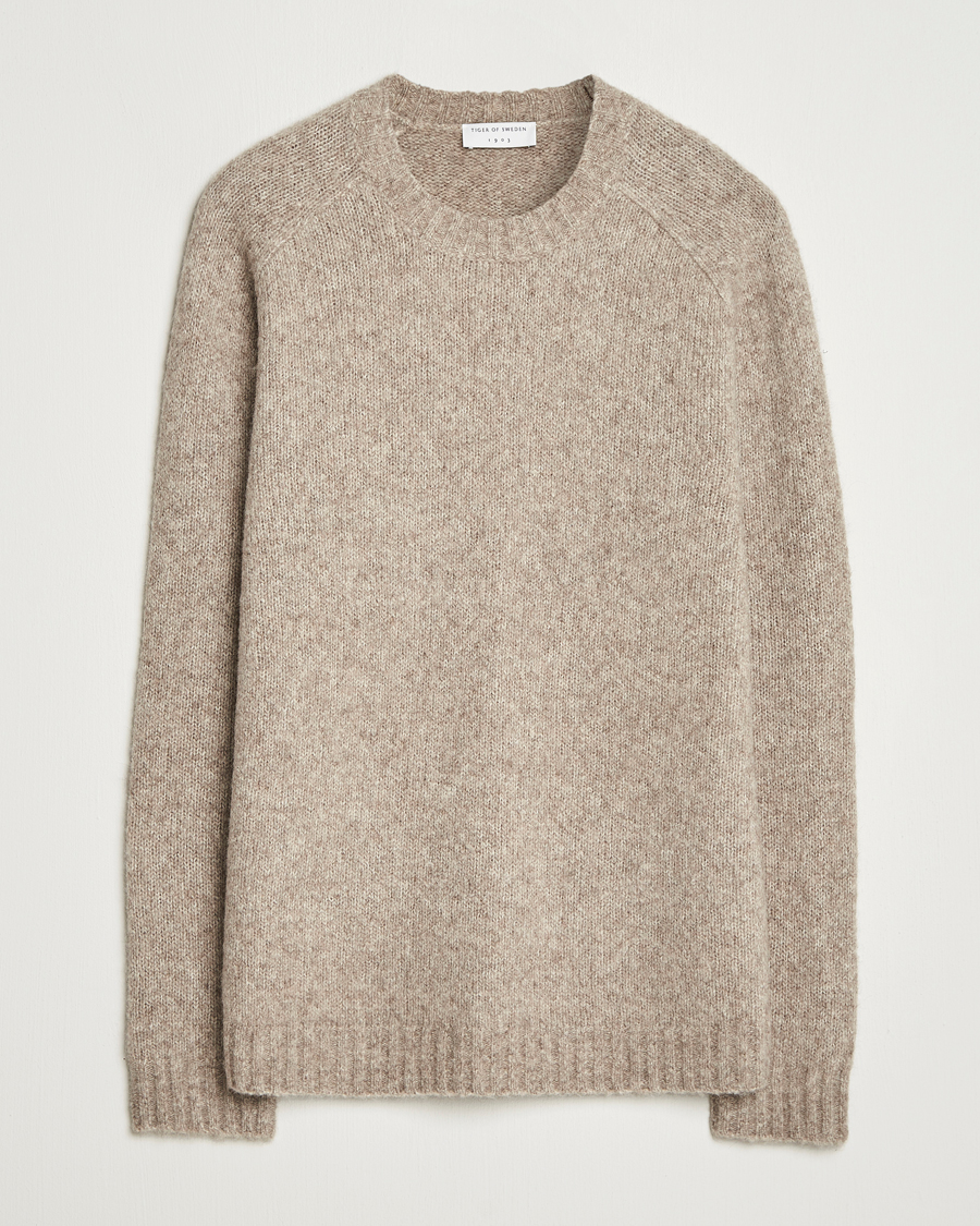 Men | Sweaters & Knitwear | Tiger of Sweden | Adryan Yak/Alpaca Knitted Sweater Stone