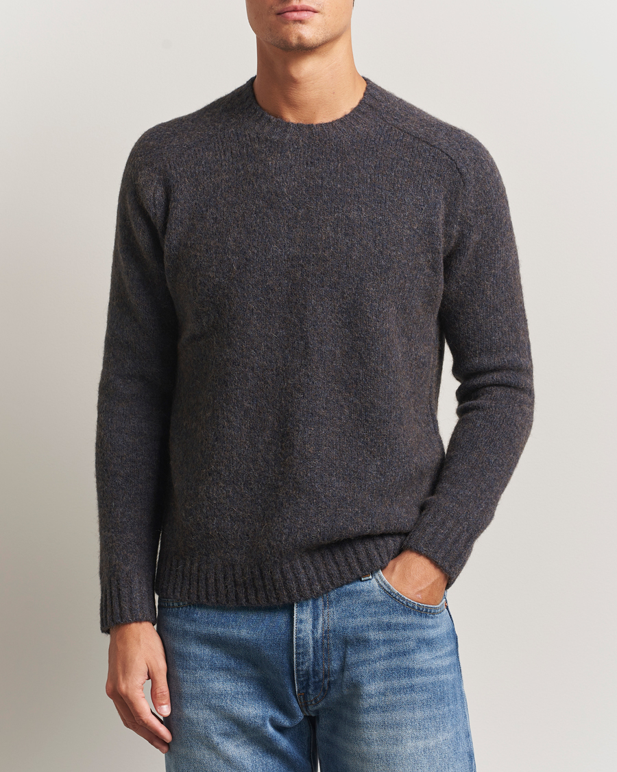 Stone Island Ribbed Soft Organic Cotton Crewneck Navy Blue at