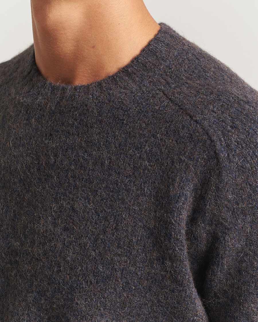 Men | Sweaters & Knitwear | Tiger of Sweden | Adryan Yak/Alpaca Knitted Sweater Blue Function