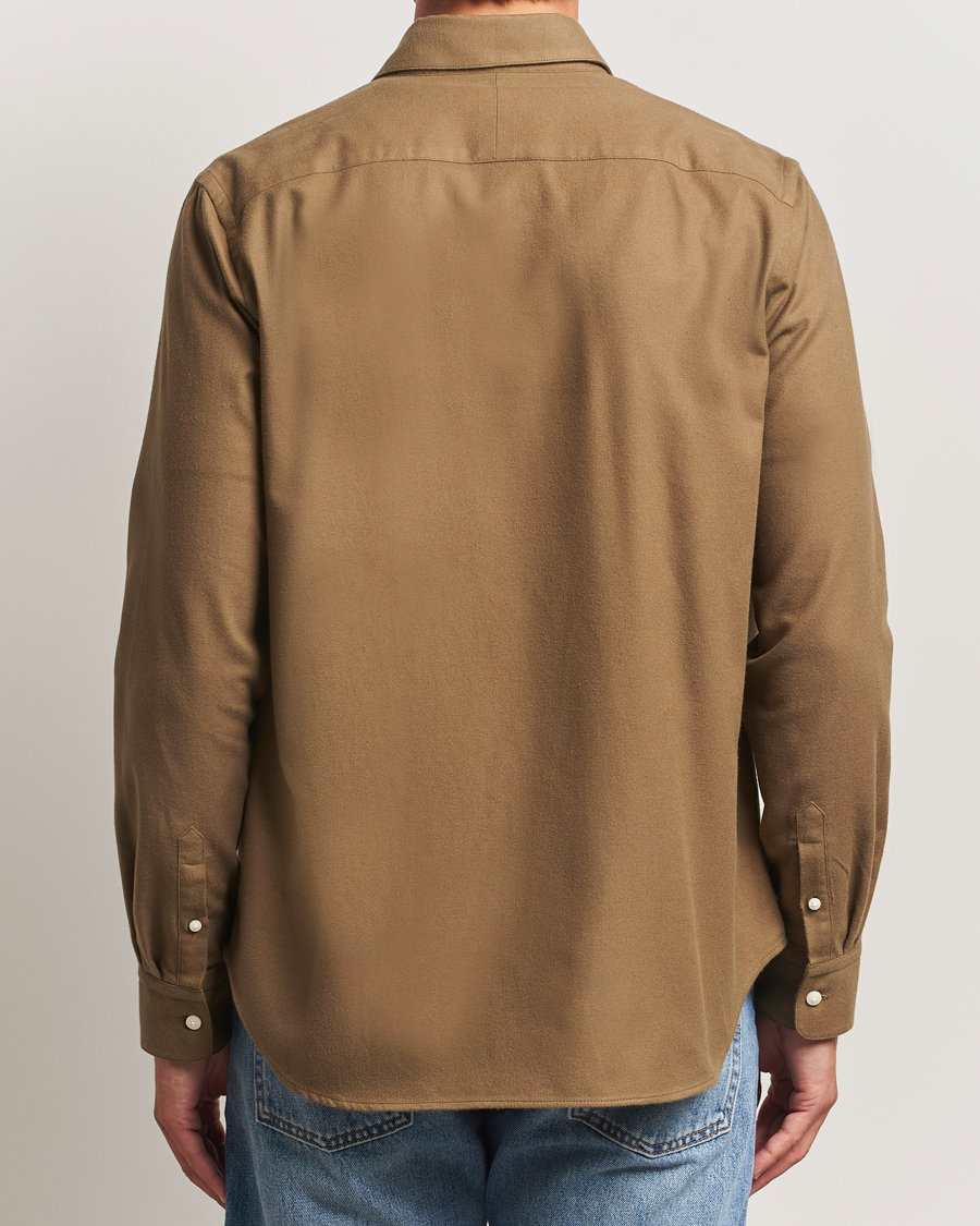 Men | Shirts | Tiger of Sweden | Bjorn Brushed Twill Shirt Old Wolf