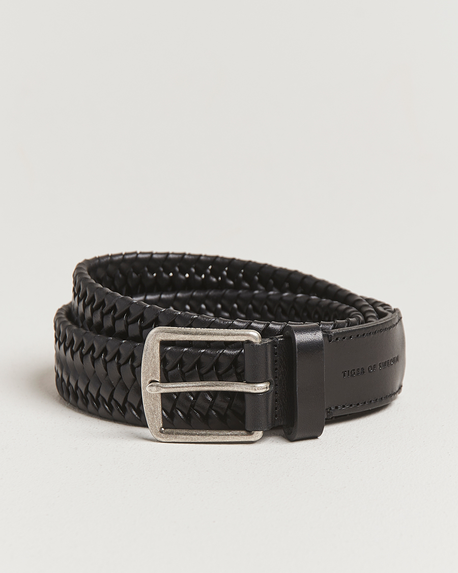 Men | Belts | Tiger of Sweden | Braidant Braided Belt Black
