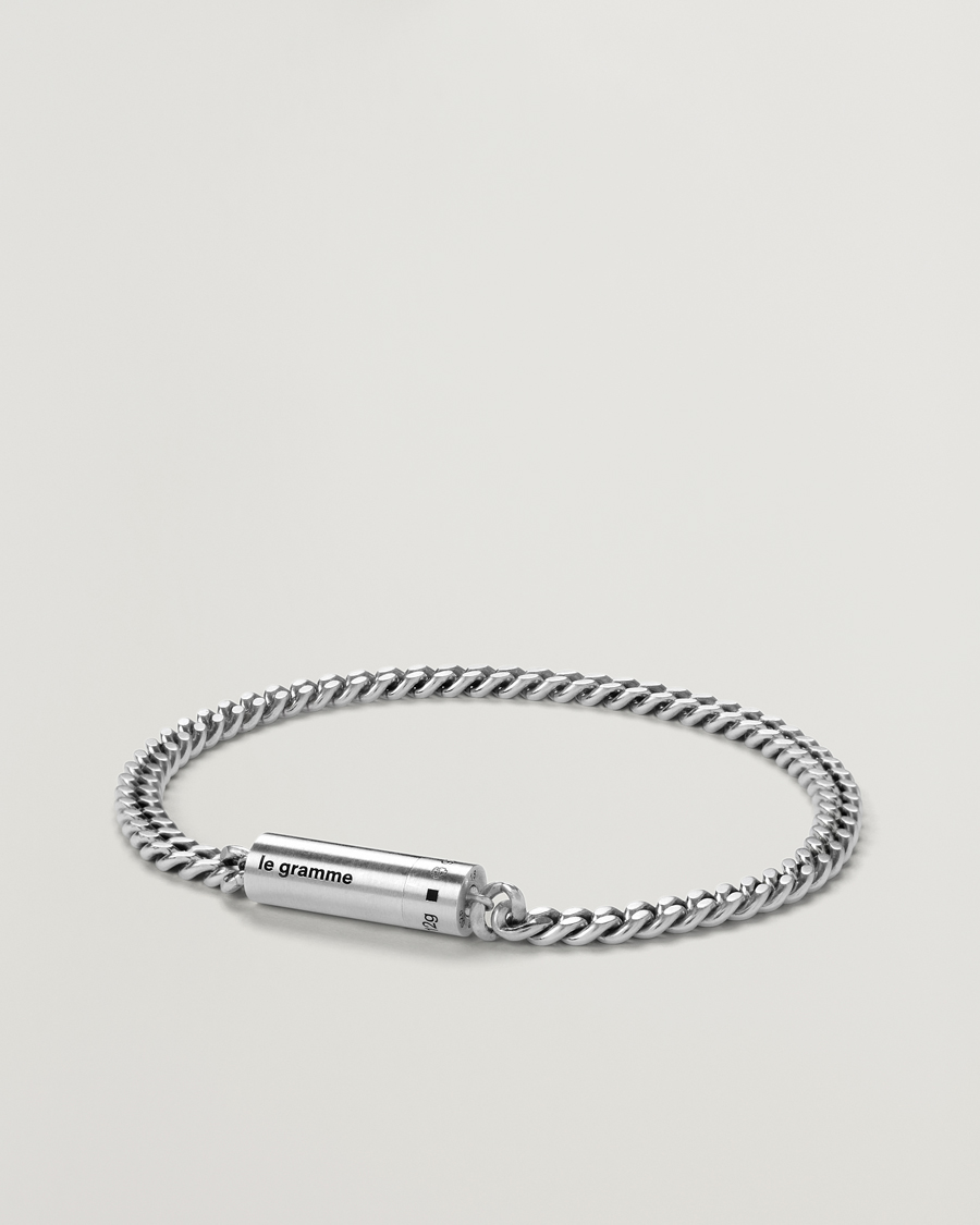 Men | Jewellery | LE GRAMME | Curb Chain Cable Bracelet Sterling Silver 12g