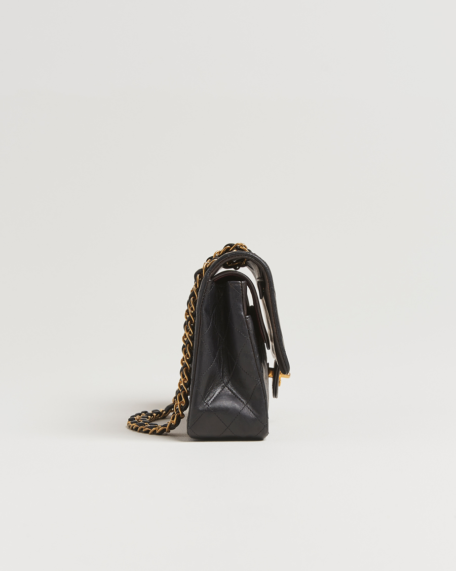 Men | Chanel Pre-Owned Classic Double Flap Medium Lambskin Black | Chanel Pre-Owned | Classic Double Flap Medium Lambskin Black