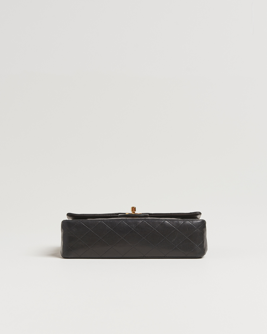 Men | Chanel Pre-Owned Classic Double Flap Medium Lambskin Black | Chanel Pre-Owned | Classic Double Flap Medium Lambskin Black
