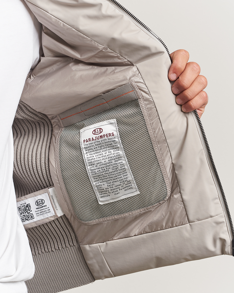 Men | Coats & Jackets | Parajumpers | Zorba Tech Knit Hybrid Jacket Chateau Grey