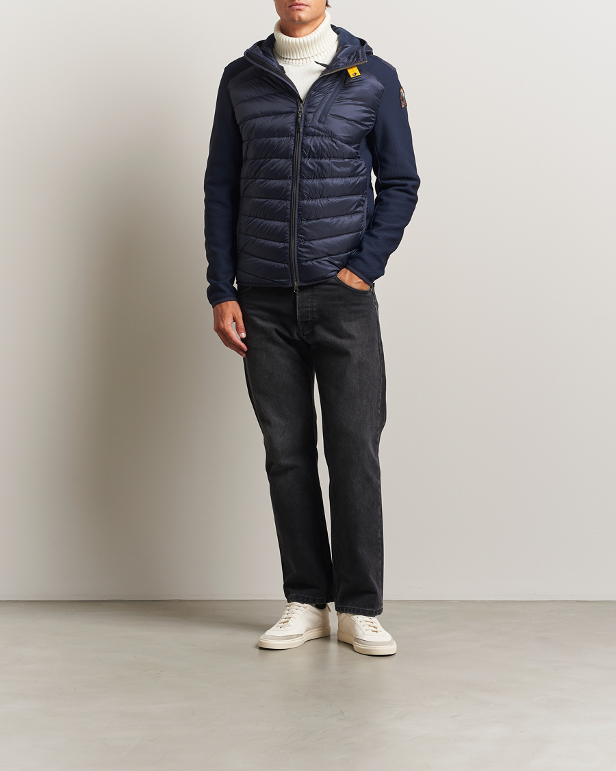Men | Coats & Jackets | Parajumpers | Nolan Warm Up Hybrid Hooded Jacket Blue Navy