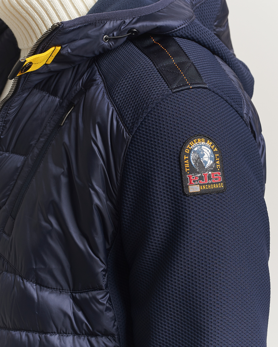 Men | Coats & Jackets | Parajumpers | Nolan Warm Up Hybrid Hooded Jacket Blue Navy